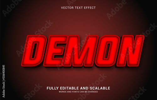 editable text effect, Demon style
