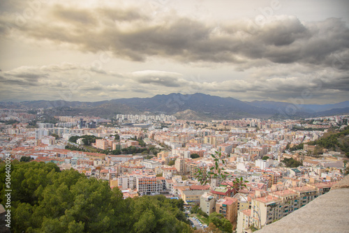 View of the Town of Malaga in Andalusia, Spain