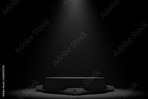 product background with spotlight on 3d rendering