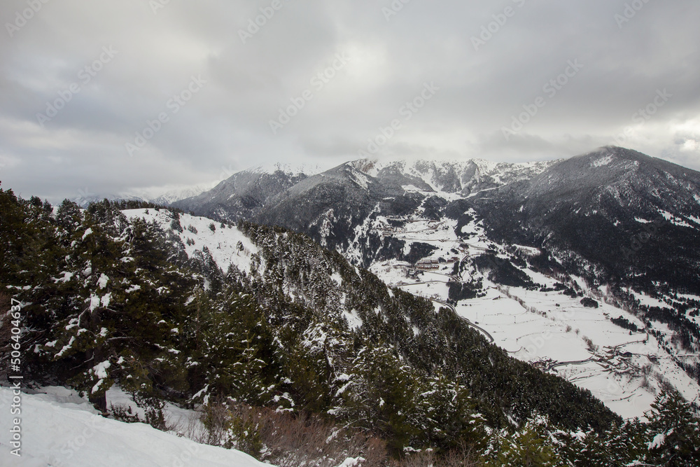 Landscape on the hills of Soldeu, Andorra