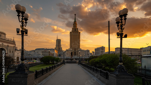 Moscow high-rise hotel Leningradskaya one of 7 sisters