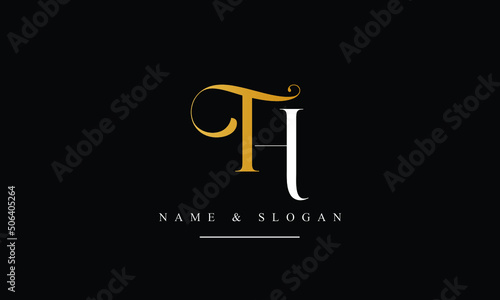 TH, HT, T, H abstract letters logo monogram