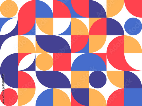 Geometry minimalistic artwork poster with simple shape and figure. Abstract vector pattern design in Scandinavian style for web banner, business presentation, branding package, fabric print, wallpaper