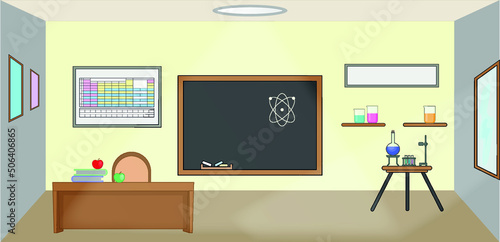 Knowledge Day, first of September, school, school class, chemistry room, lessons © Yana