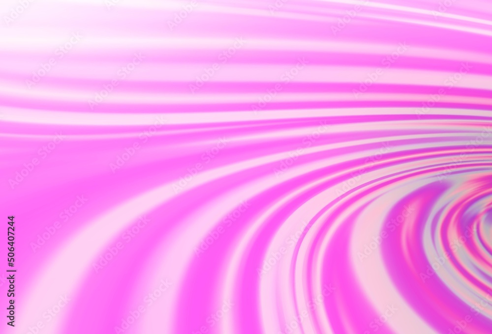 Fototapeta premium Light Pink vector pattern with curved circles.