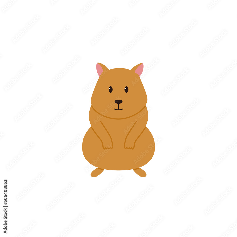 Beaver wild forest animal cartoon character, flat vector illustration isolated. Beaver wild forest animal cartoon character, flat vector illustration isolated.