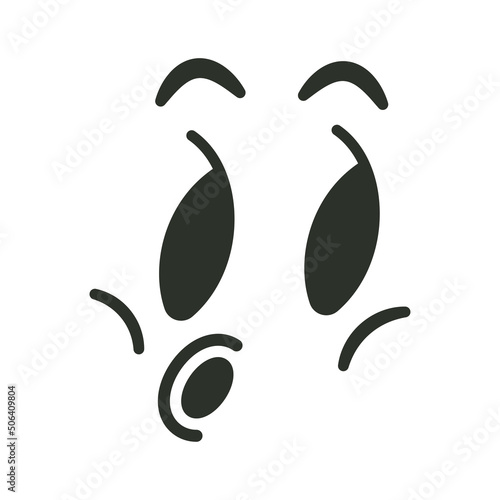 Cartoon face emotion vector illustration isolated on a white background.