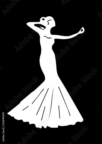 illustration of wedding dress best graphics design in vector art