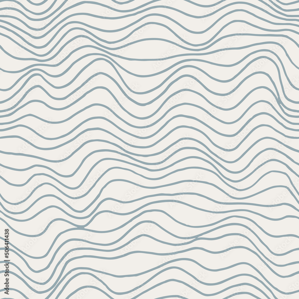 Seamless hand drawn pattern with blue waves Seamless hand drawn pattern with blue waves