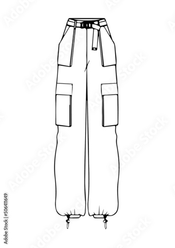 illustration of  cargo pants best graphics design in vector art
