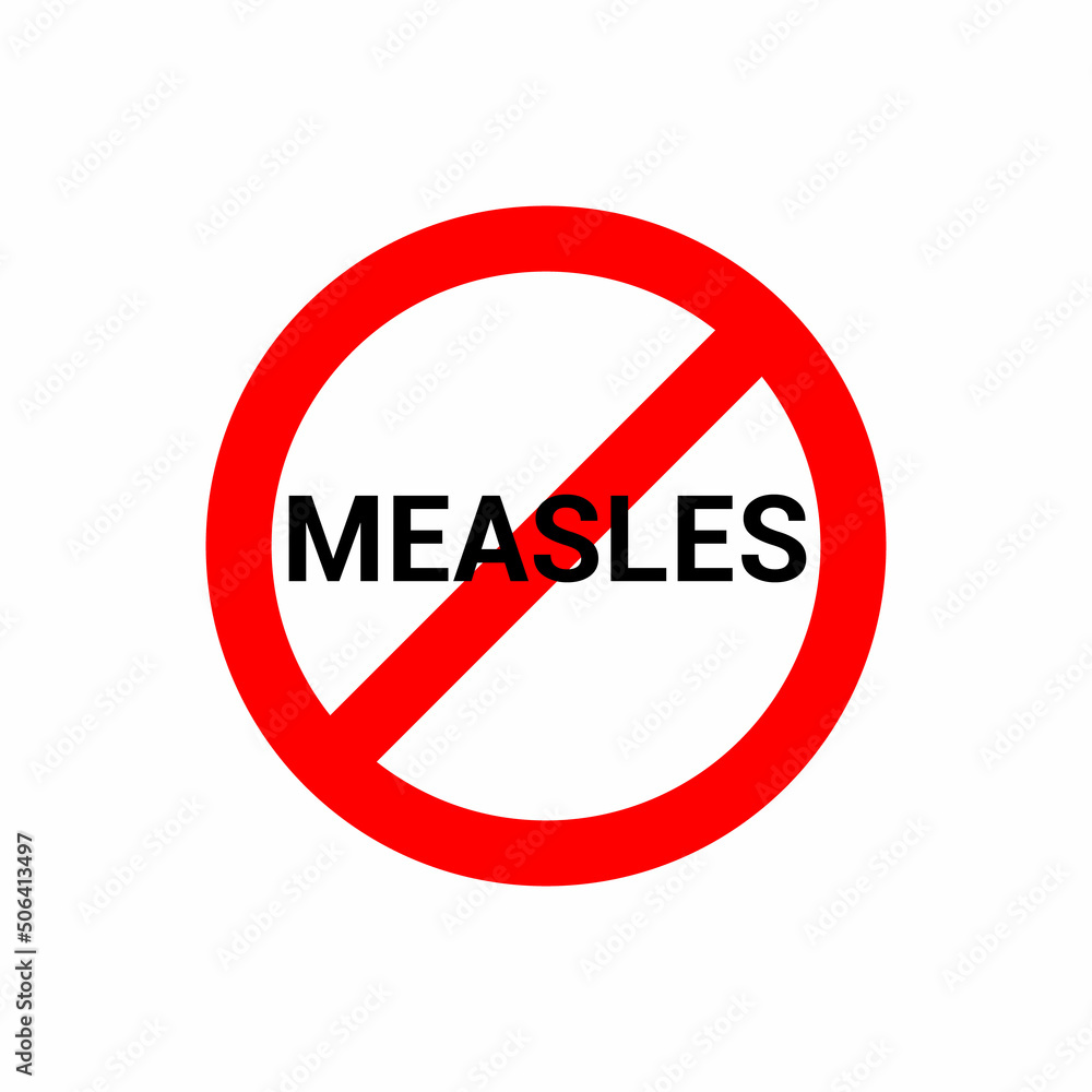 No measles sign vector illustration No measles sign vector illustration