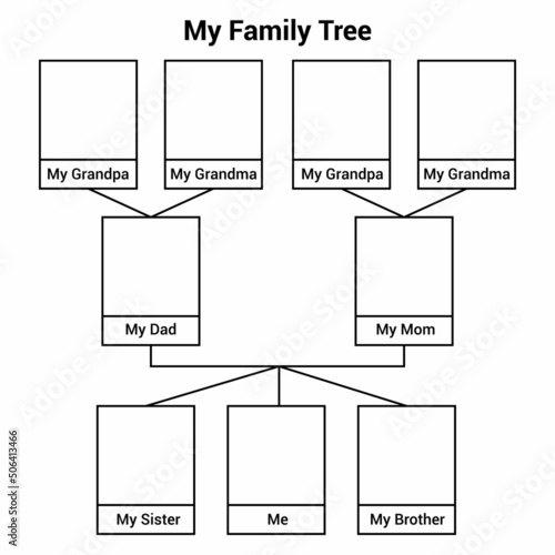 my family tree worksheet for kindergarten
