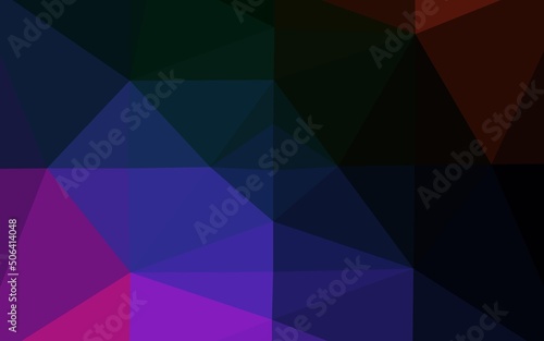 Dark Multicolor  Rainbow vector abstract polygonal texture.