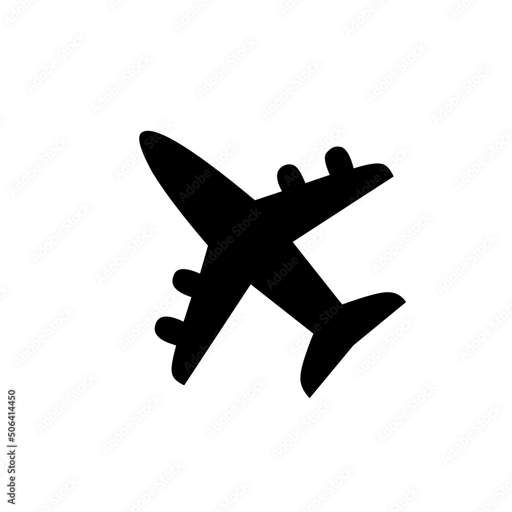 Obraz premium airplane icon vector on white background