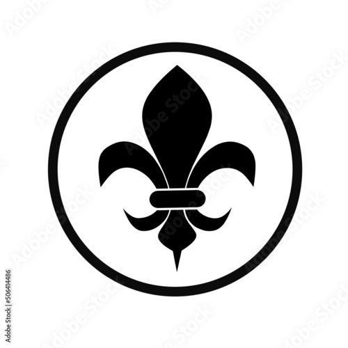 fleur delis icon vector with simple design