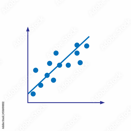 scatter plot diagram chart vector illustration