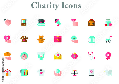 illustration of charity icons best graphics design in vector art