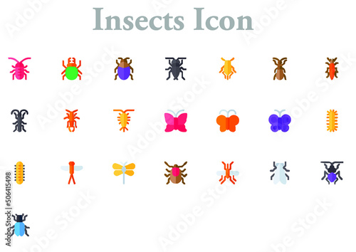 illustration of insects icon best graphics design in vector art