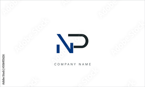 NP, PN, Abstract Letters Logo Monogram