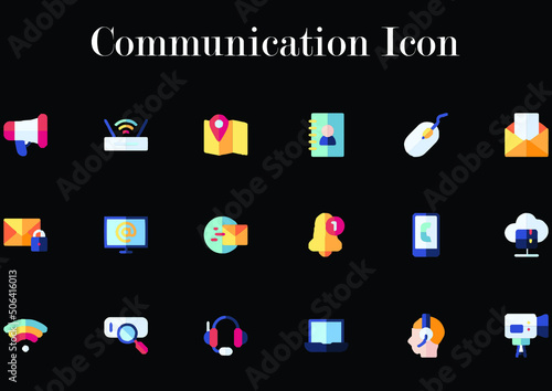 illustration of communication icon best graphics design in vector art