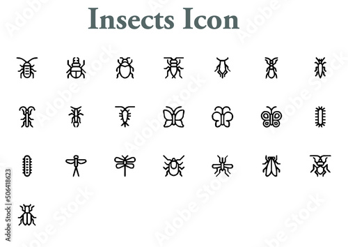 illustration of insects icon best graphics design in vector art © Tareq