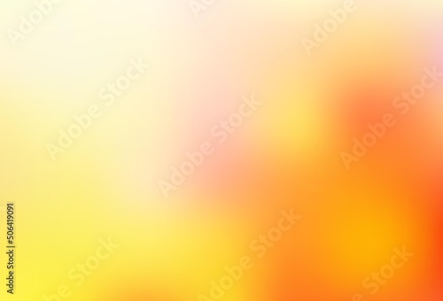 Light Yellow, Orange vector blurred and colored background.