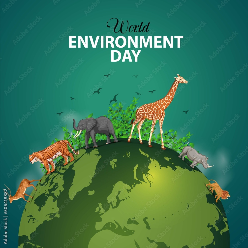 Animals in forest, Creative design world environment and earth day drawing  and painting concept. vector illustration design Stock Vector | Adobe Stock