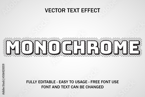 monochrome 3d editable text effect font style black white vector illustration template background wallpaper
