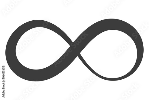 Infinity symbol vector icon isolated on a white background.