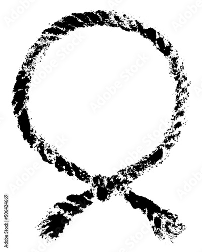 Schwarzes Tau Kreis Schleife Stempel