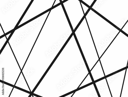 Horizontal template with chaotic lines. Simple vector illustration.