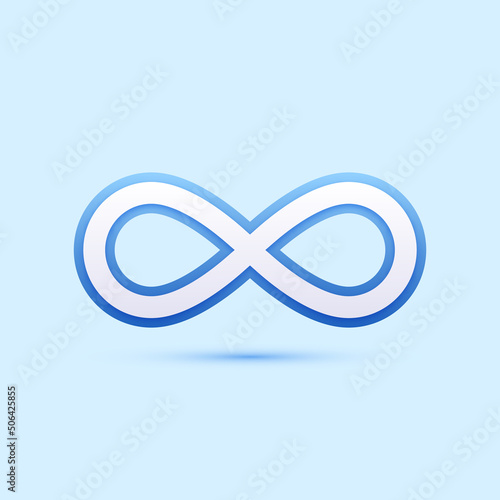 Infinity symbol. Simple vector style. Icon of repetition and unlimited cyclicity.