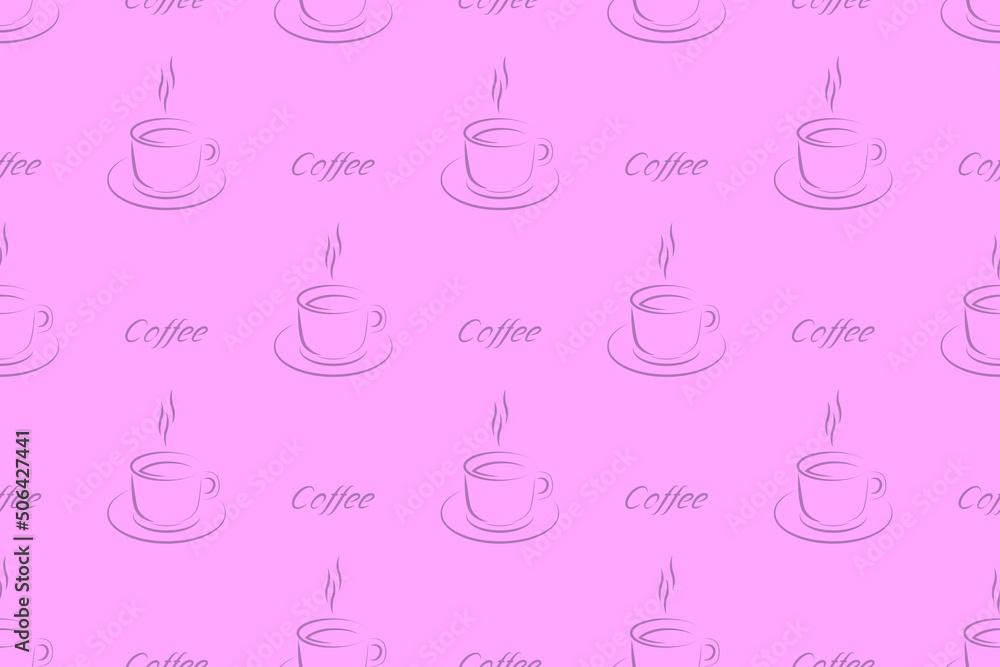 Seamless pattern on the theme of coffee. Seamless pattern on the theme of coffee.