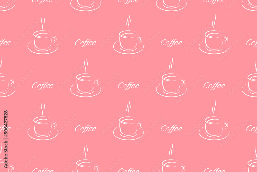 Seamless pattern on the theme of coffee. Seamless pattern on the theme of coffee.