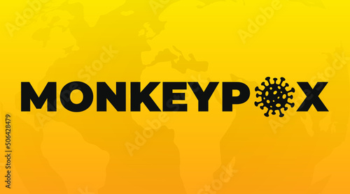 Monkeypox virus banner for awareness and alert against disease spread, symptoms or precautions. Monkey Pox virus outbreak pandemic design 