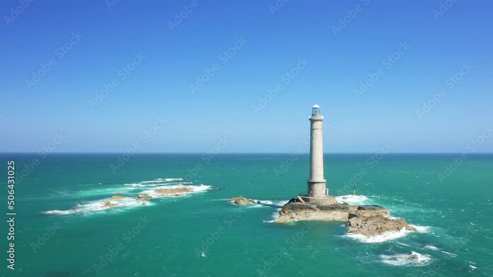 The rocks around the Cap de la Hague Lighthouse in Europe, France, Normandy, Manche, in spring, on a sunny day. The rocks around the Cap de la Hague Lighthouse in Europe, France, Normandy, Manche, in spring, on a sunny day.