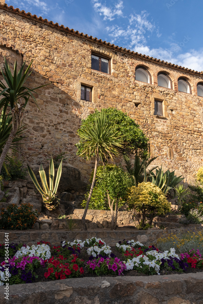 stately home in the medieval town of pals on the costa brava