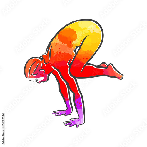 Backasana Yoga Colorful Logo