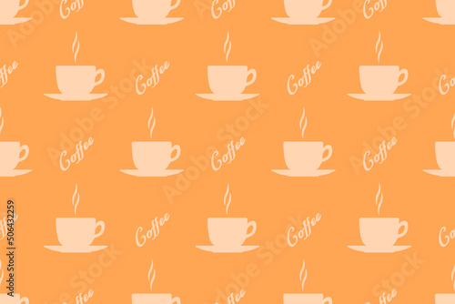 Wallpaper Mural Seamless pattern on the theme of coffee. Torontodigital.ca