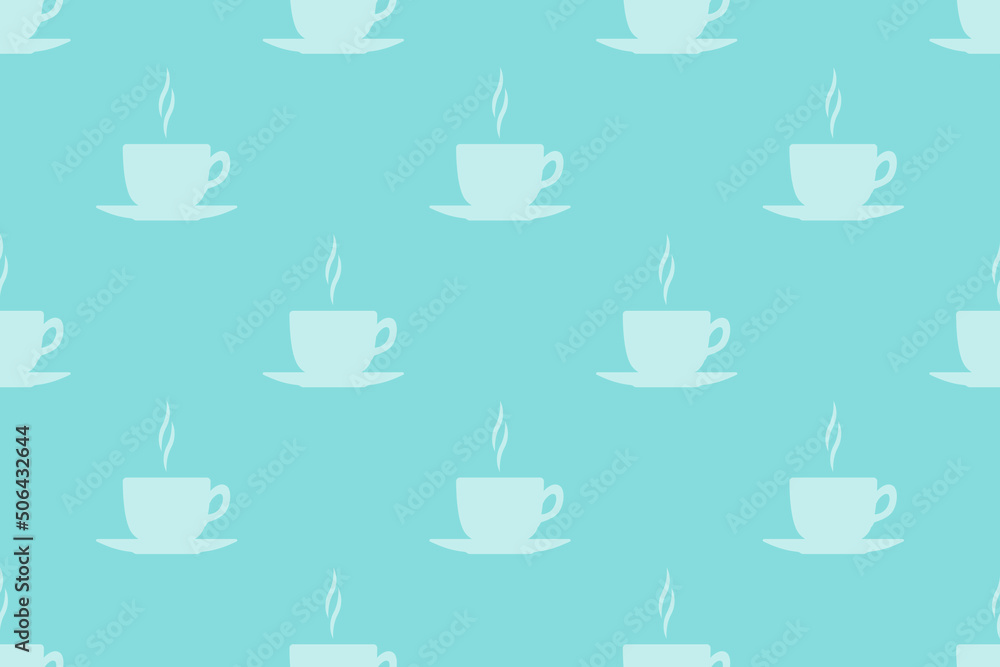 Seamless pattern on the theme of coffee.