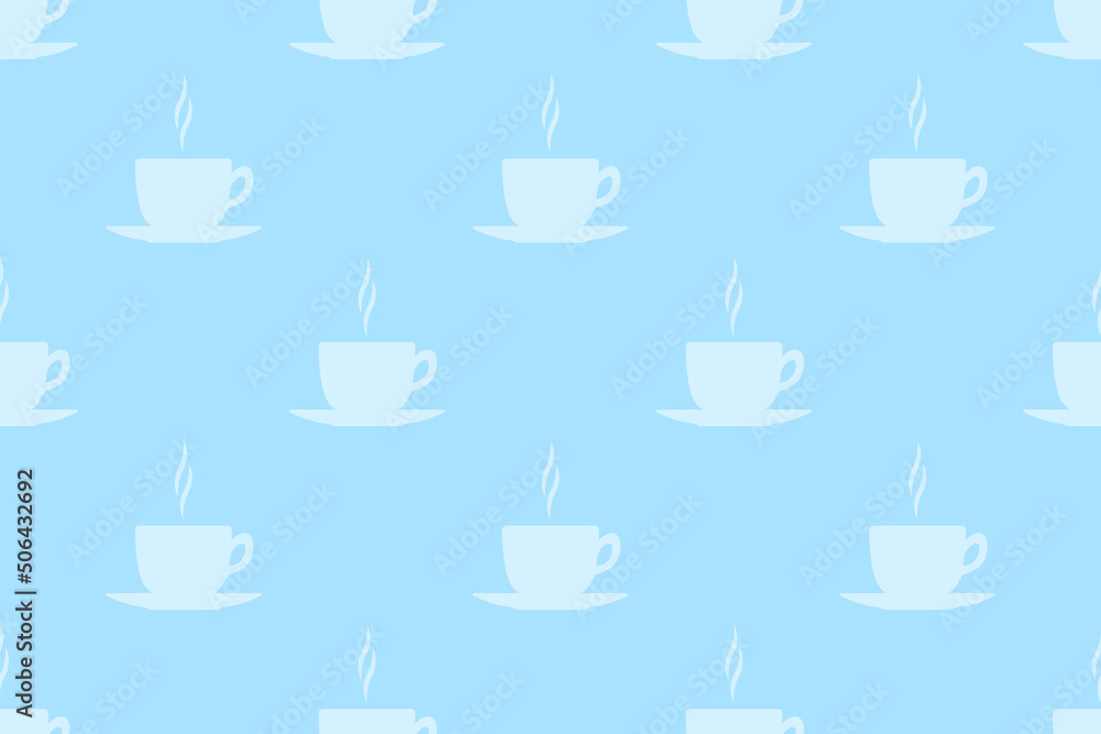 Seamless pattern on the theme of coffee.