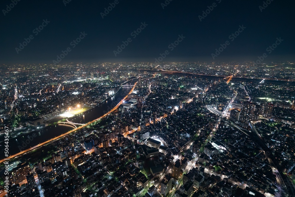 Fototapeta premium The streets of Tokyo Japan at Night