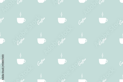 Seamless pattern on the theme of coffee.