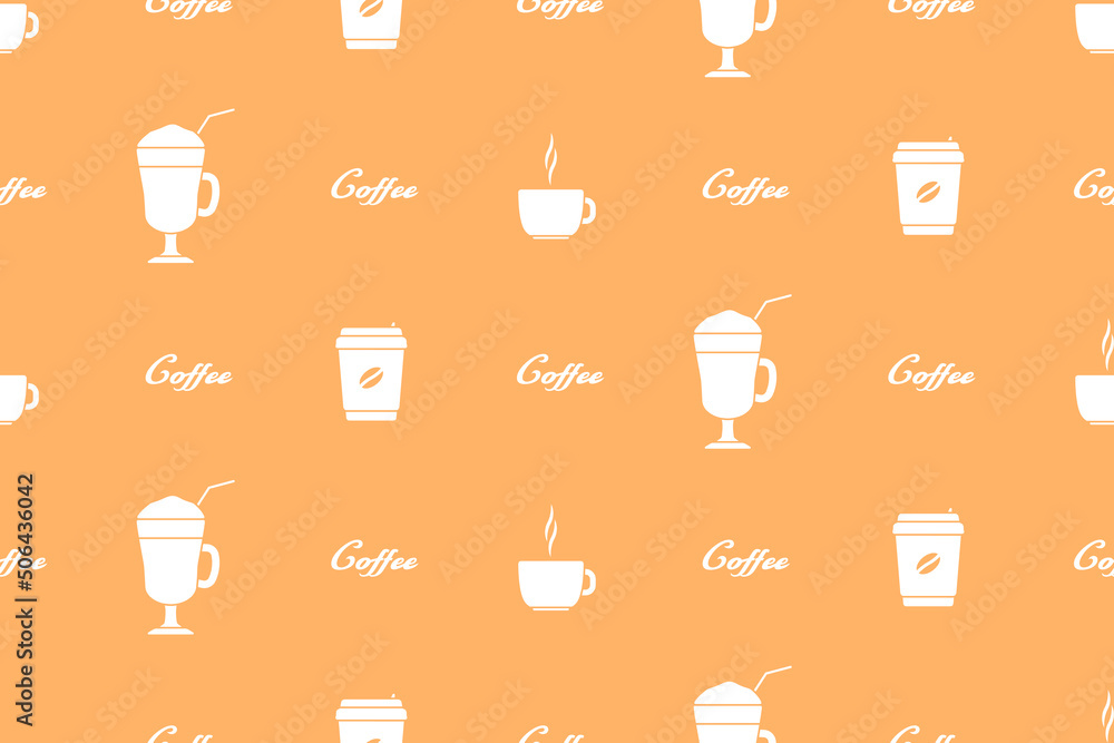 Seamless pattern on the theme of coffee. Seamless pattern on the theme of coffee.