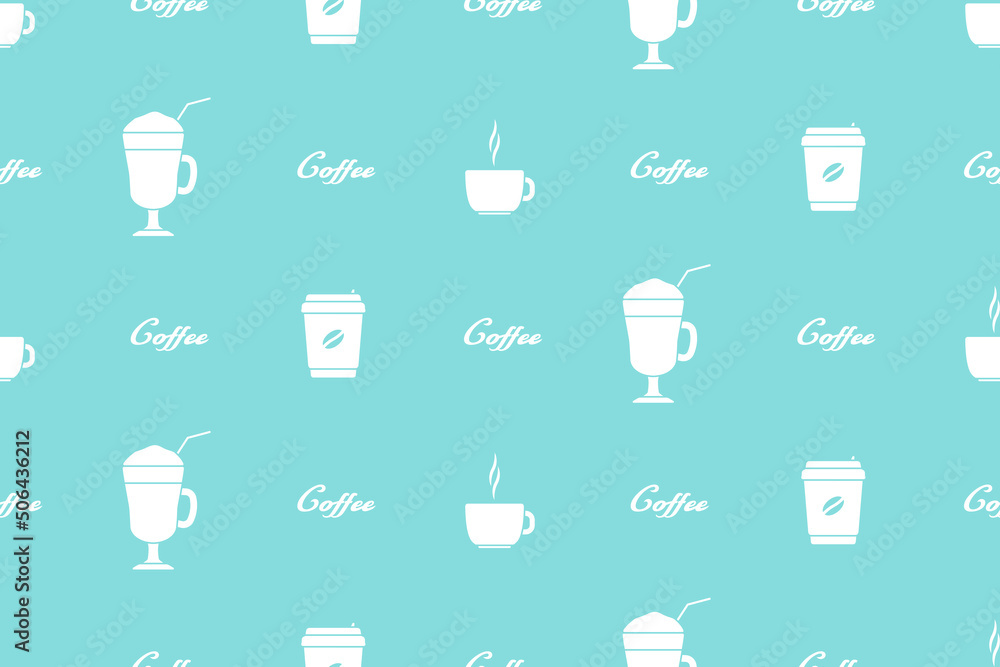 Seamless pattern on the theme of coffee. Seamless pattern on the theme of coffee.
