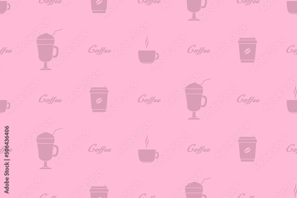 Seamless pattern on the theme of coffee. Seamless pattern on the theme of coffee.