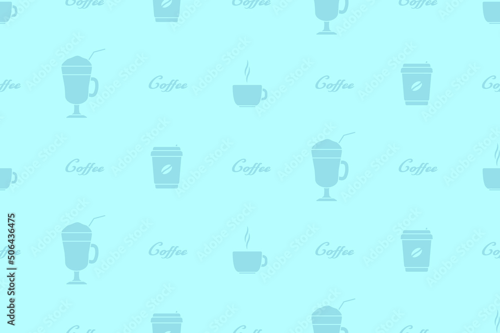 Seamless pattern on the theme of coffee.