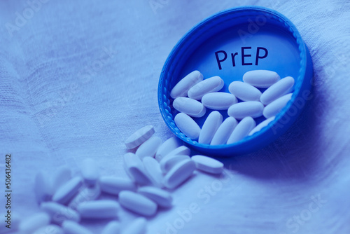 Pre-exposure prophylaxis (PrEP or PrEP) is a new HIV prevention method, pills close-up photo