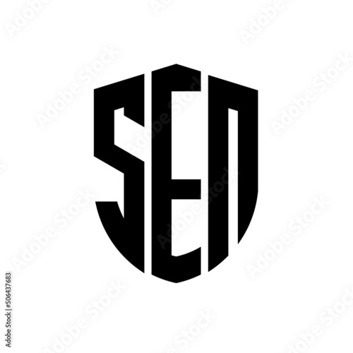 SEN letter logo design. SEN modern letter logo with black background. SEN creative letter logo. simple and modern letter logo. vector logo modern alphabet font overlap style. Initial letters SEN 