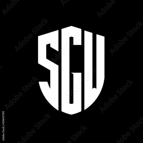 SGW letter logo design. SGW modern letter logo with black background. SGW creative  letter logo. simple and modern letter logo. vector logo modern alphabet font overlap style. Initial letters SGW  photo